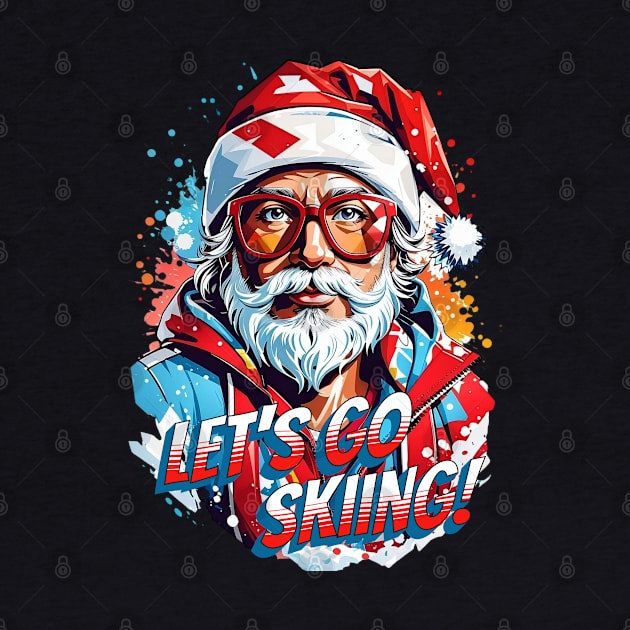 Let's Go Skiing - handsome Santa Claus by Bellinna